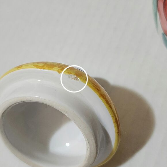 Starbucks Teapot with Lid Handpainted in Italy Colorful Floral - *FLAWS* - Picture 11 of 12